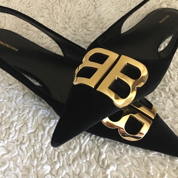 Balenciaga Black and Gold Sandals - Picture 5 of 10